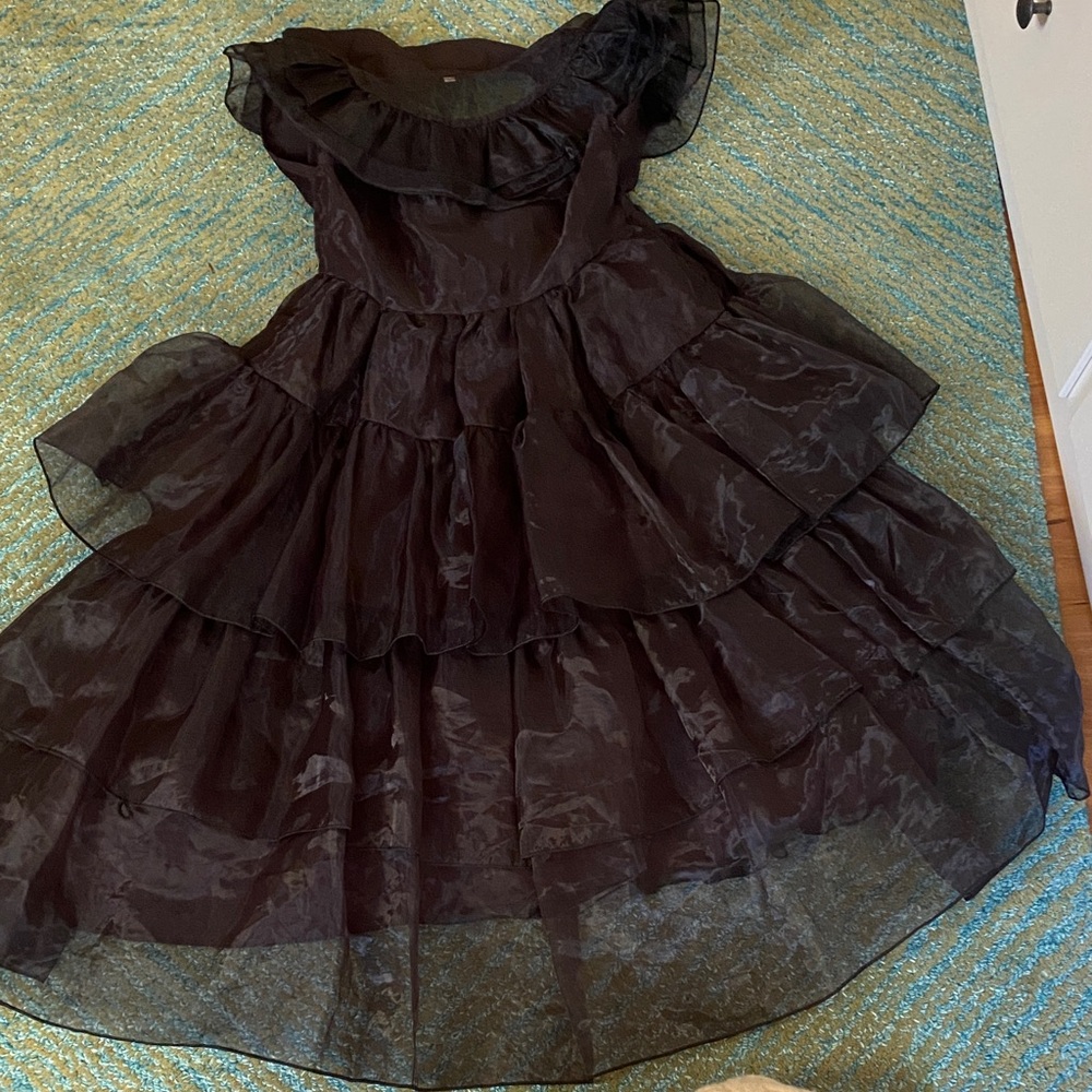 Wednesday Dress - Black Ruffled Tiered Party Dress
